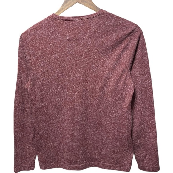 plain blank burgundy maroon Banana Republic moisture wicking longsleeve shirt - Picture 4 of 4